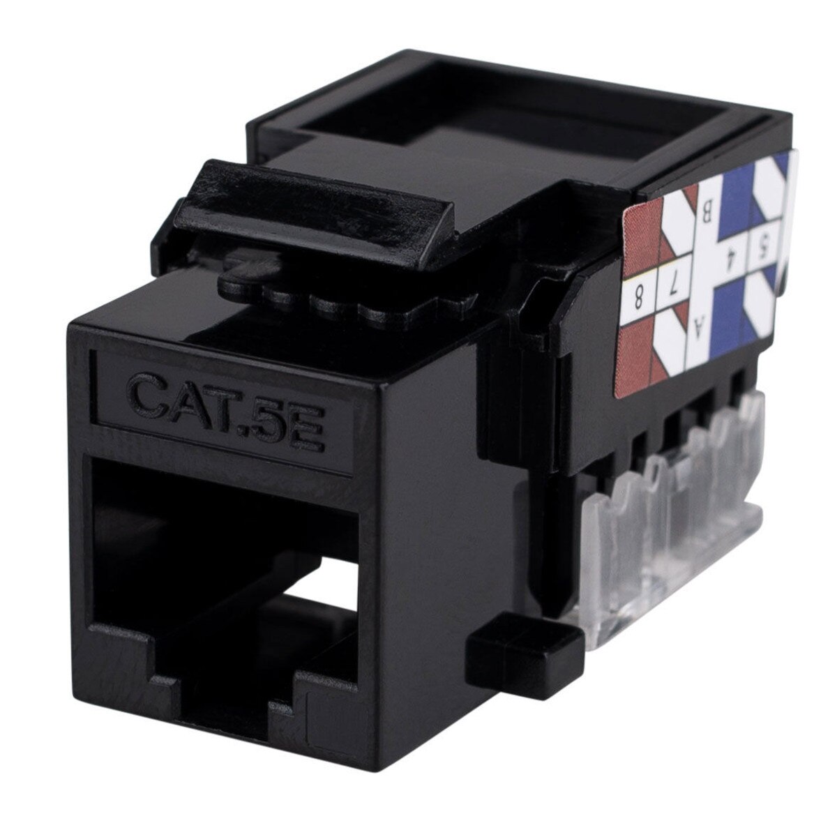 Cat 5e Black Keystone Jack Punch Down